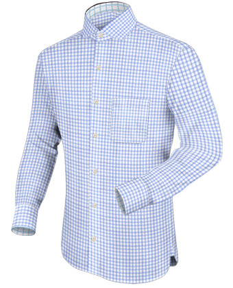 Camicia Per Gessato with Italian Collar 1 Button