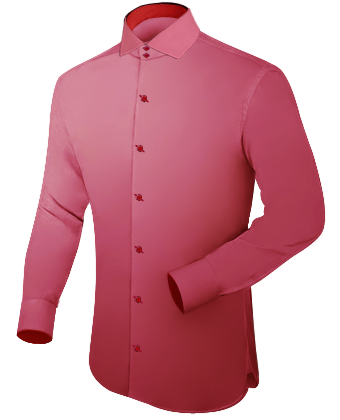Camicia Rossa Vendita Uomo with Italian Collar 1 Button