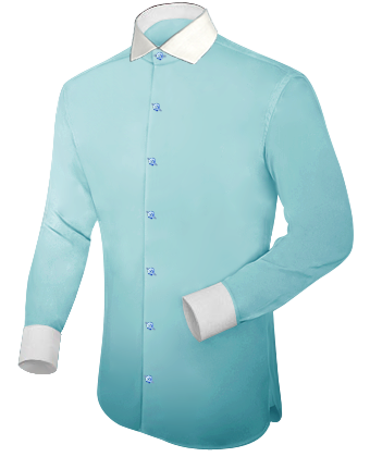 Camicia Su Misura 40 with Italian Collar 1 Button