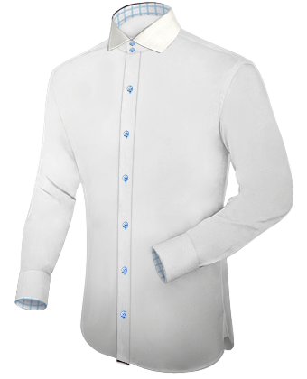 Camicia Slim Fit Uomo with Italian Collar 2 Button