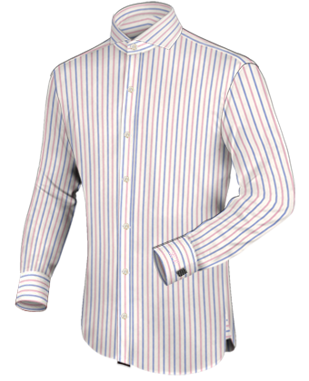 Camicia Tipo Militare Blu Navy with Cut Away 1 Button