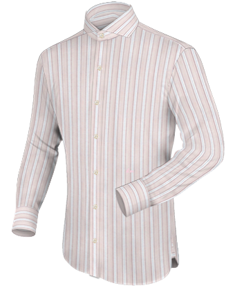 Camicia Tricolore Verde Bianco E Rosso with Cut Away 1 Button