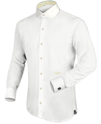 Camicia Uomo Smoking Arancio with English Collar
