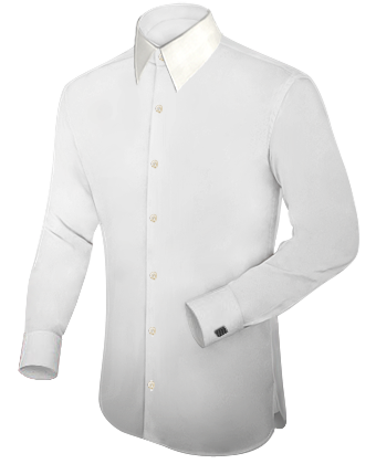 Camicia Verde Shop On Line with French Collar 1 Button