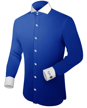 Camicie A Fiori Uomo with Cut Away 2 Button