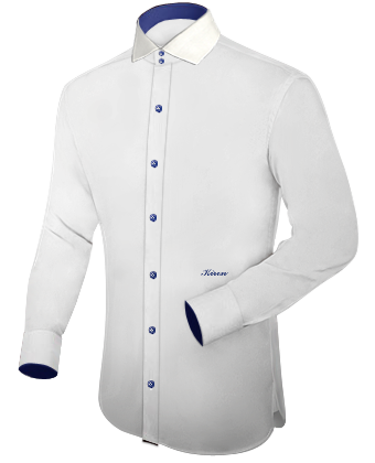 Camicie Colore Marrone with Italian Collar 2 Button