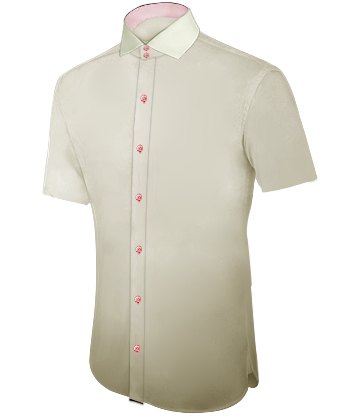 Camicie Elasticizzate Uomo Celeste with Italian Collar 2 Button