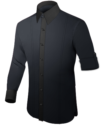 Camicie Lino Collo Serafino with French Collar 1 Button