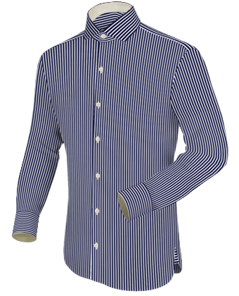 Camicie Raso Uomo Rossa with Italian Collar 1 Button