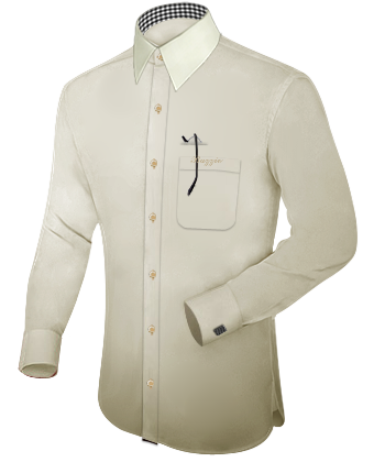 Camicie Senza Colletto with French Collar 1 Button