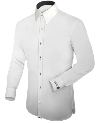 Camicie Seta Uomo with French Collar 1 Button