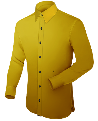 Camicie Su Misura Bottoni Personalizzati with French Collar 1 Button
