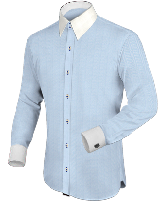 Camicie Su Misura Giugliano Campania with French Collar 2 Button