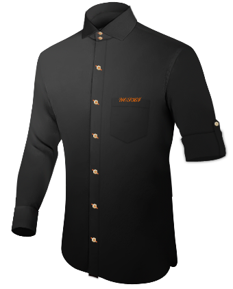 Camicie Su Misura Personalizzate Canada with Italian Collar 2 Button