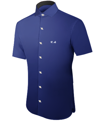Cerco Camicia Di Marca Con Gemelli with Italian Collar 1 Button