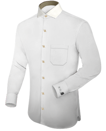 Iniziali Su Camicie with Italian Collar 1 Button