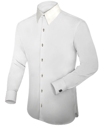 Mini Navy Pinpoint with French Collar 1 Button