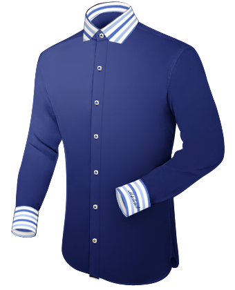 Shirt Con Monogramma with Modern Collar
