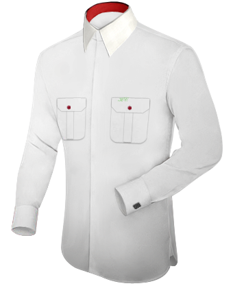 Camicie Su Misura Varese with French Collar 1 Button