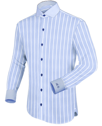 Camicia Nera Uomo with French Collar 1 Button