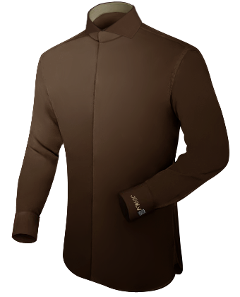 Camicia Bianca Uomo with French Collar 1 Button