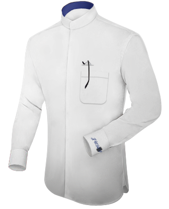 Camicie A Quadri with French Collar 1 Button