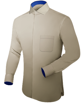 Camicia Con Colletto Diffusione with Hidden Button