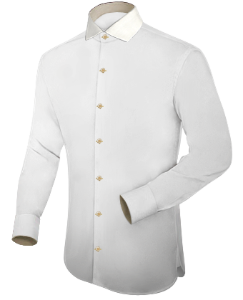 Camicia Viola Uomo with French Collar 2 Button