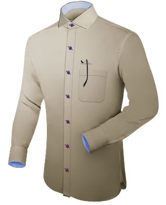 Camice with Italian Collar 1 Button