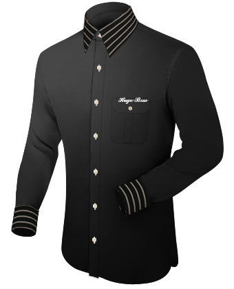 Camice Cotoneelasticizzato with French Collar 1 Button