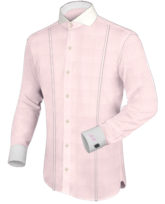 Camice Uomo Bianche with French Collar 2 Button