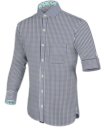 Camice Uomo Con Colletto Basso with Button Down