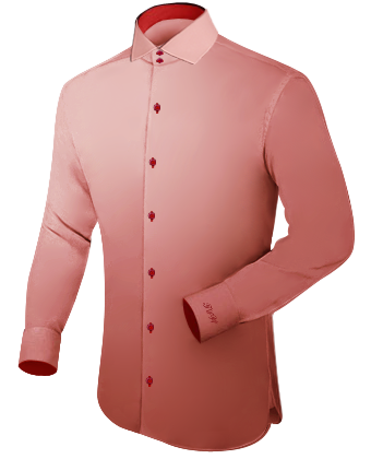 Camicia Bianca Collo Nero with Italian Collar 1 Button