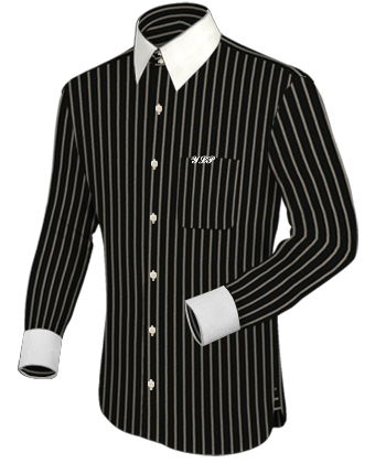 Camicia A Fiori Uomo with Italian Collar 1 Button