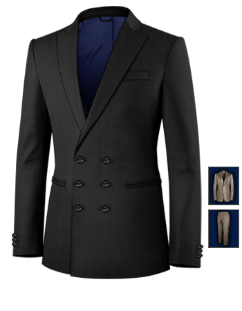 Completo Uomo Su Misura with 6 Buttons, Double Breasted (3 To Close)