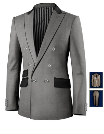 Abiti Uomo Su Misura Verbania with 6 Buttons, Double Breasted (1 To Close)