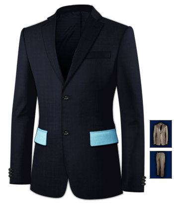 Abito Da Cerimonia Uomo Su Misura with 2 Buttons, Single Breasted