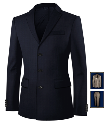Abiti Da Sposo Economici with 3 Buttons, Single Breasted