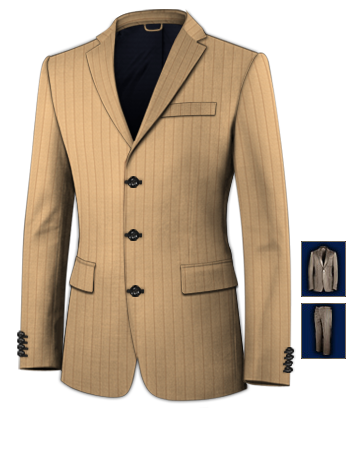 Abiti Da Cerimonia Como with 3 Buttons, Single Breasted