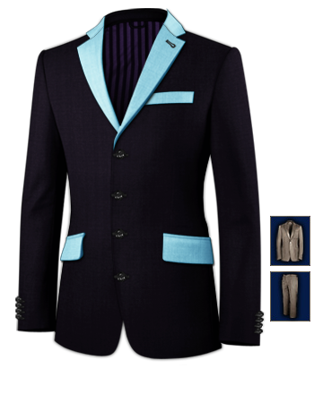 Abiti Cerimonia with 4 Buttons, Single Breasted