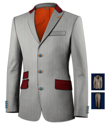Sartoria Su Misura Milano with 3 Buttons, Single Breasted