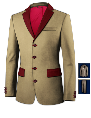 Vendita On Line Abiti Da Sposo with 4 Buttons, Single Breasted