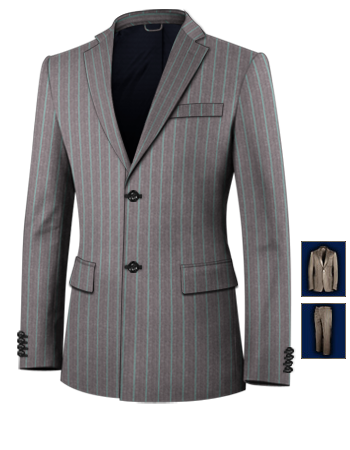 Abiti Su Misura Online with 2 Buttons, Single Breasted