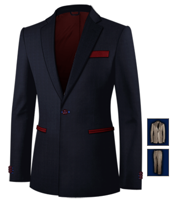 Prezzi Vestiti Su Misura with 1 Button, Single Breasted