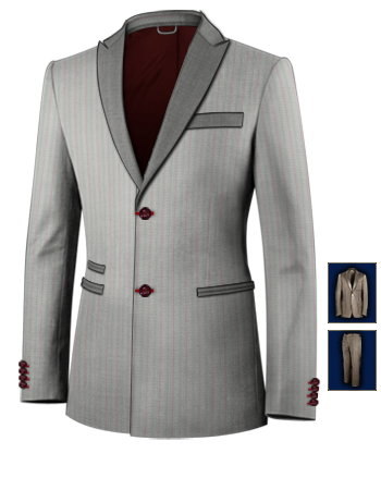 Abiti Testimone Uomo with 2 Buttons, Single Breasted