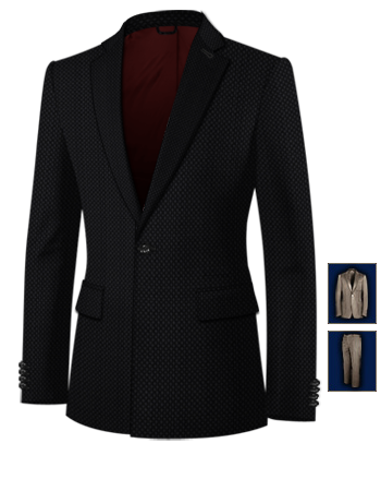 Abiti Eleganti On Line with 1 Button, Single Breasted