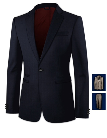 Pantaloni Su Misura Palermo with 1 Button, Single Breasted