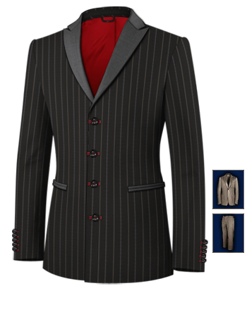 Abiti Da Testimoni with 4 Buttons, Single Breasted
