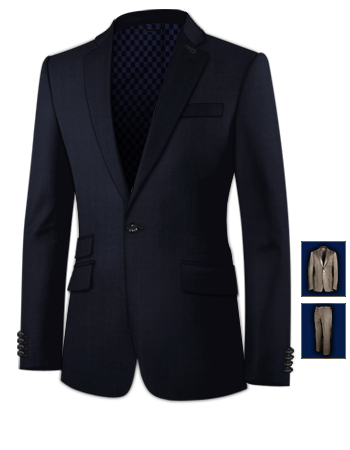 Abito Cerimonia Su Misura with 1 Button, Single Breasted