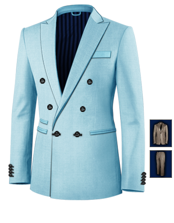 Abiti Sartoriali Milano A Basso Prezzo with 6 Buttons, Double Breasted (1 To Close)